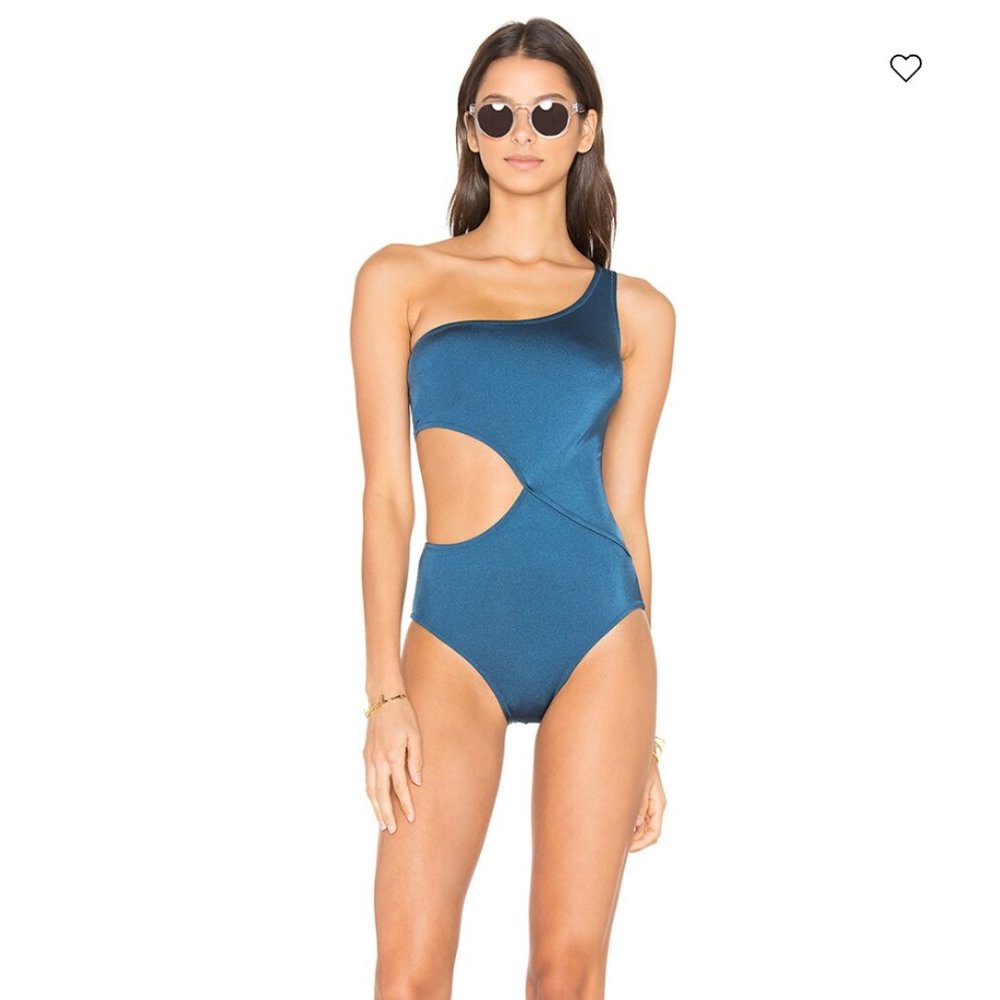 Solid & Striped Cut-Out Bathing Suit